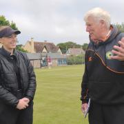 Katherine Barnes and Cromer Tennis Club chairman Kelvin van Hasselt