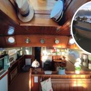 Live onboard this 72-foot Dutch steel barge for sale