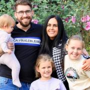 Jake Medler, with his wife Sophie and daughters Marnie, Molly and Libby