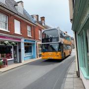 A Sanders bus in Aylsham