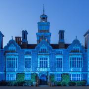 Blickling Hall lit up blue for World Mental Health Day