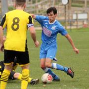 A scene from the Wells Res v Hemsby game