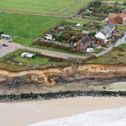 Happisburgh's Beach Road car park from above