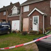 The scene of the gas explosion in Beck Close, Weybourne