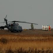 The scene of the crash at Cley next the Sea