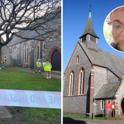 A woman has described the moment a fire broke out at St Peter's Church in Sheringham during a baby massage class