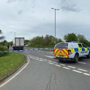 A tyre fitter has described the moment he rushed to help a man who is in a critical condition after being hit by a lorry on the A148 Holt Bypass in north Norfolk today