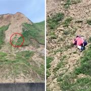 Coastguards have warned people not to climb cliffs at the Norfolk coast after being called out to reports of someone risking their life to retrieve a coat