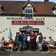 Save Happisburgh campaigners outside the Hill House Inn.