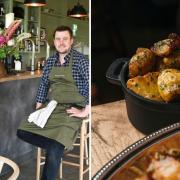 L-R Luke Wasserman, co-owner, and Grant Cotton, head chef, inside the Nest Farmhouse restaurant, which is hosting its first tasting menu event