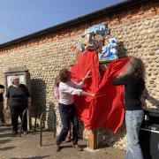 Weybourne's new sign unveiled