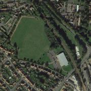 An aerial view of the Paston playing field in North Walsham, where 54 homes could be built