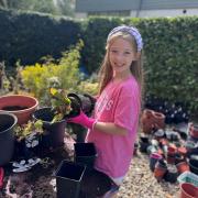 Lucy Smith is raising money by selling flowers