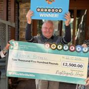 Frank Bithell won the Nightingale House Hospice Lottery jackpot