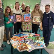 Books were donated to Mattishall Primary School