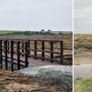 The bridge at Stiffkey is finally in place