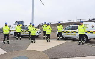 The HM Coastguard team in Lowestoft.