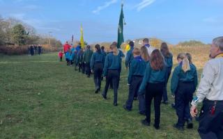 Members of West Runton Scout Group had to find an alternative route for their Remembrance Sunday parade.