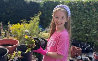 Lucy Smith is raising money by selling flowers